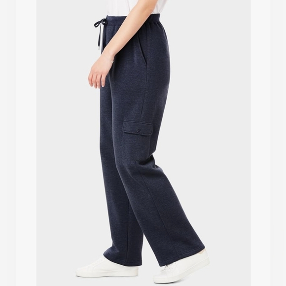 NWOT Woman Within Better Fleece Cargo Sweatpant Pant Charcoal Jogger Size M - Picture 4 of 10